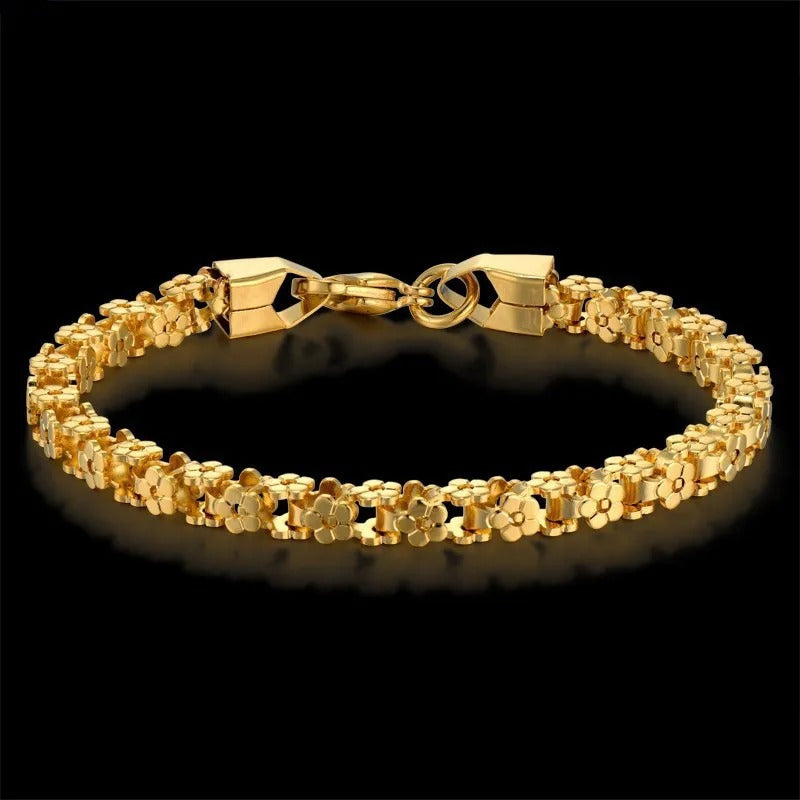 Edelstahl Glitzer Armband "Forma di fiore in acciaio no.516" - PITANI