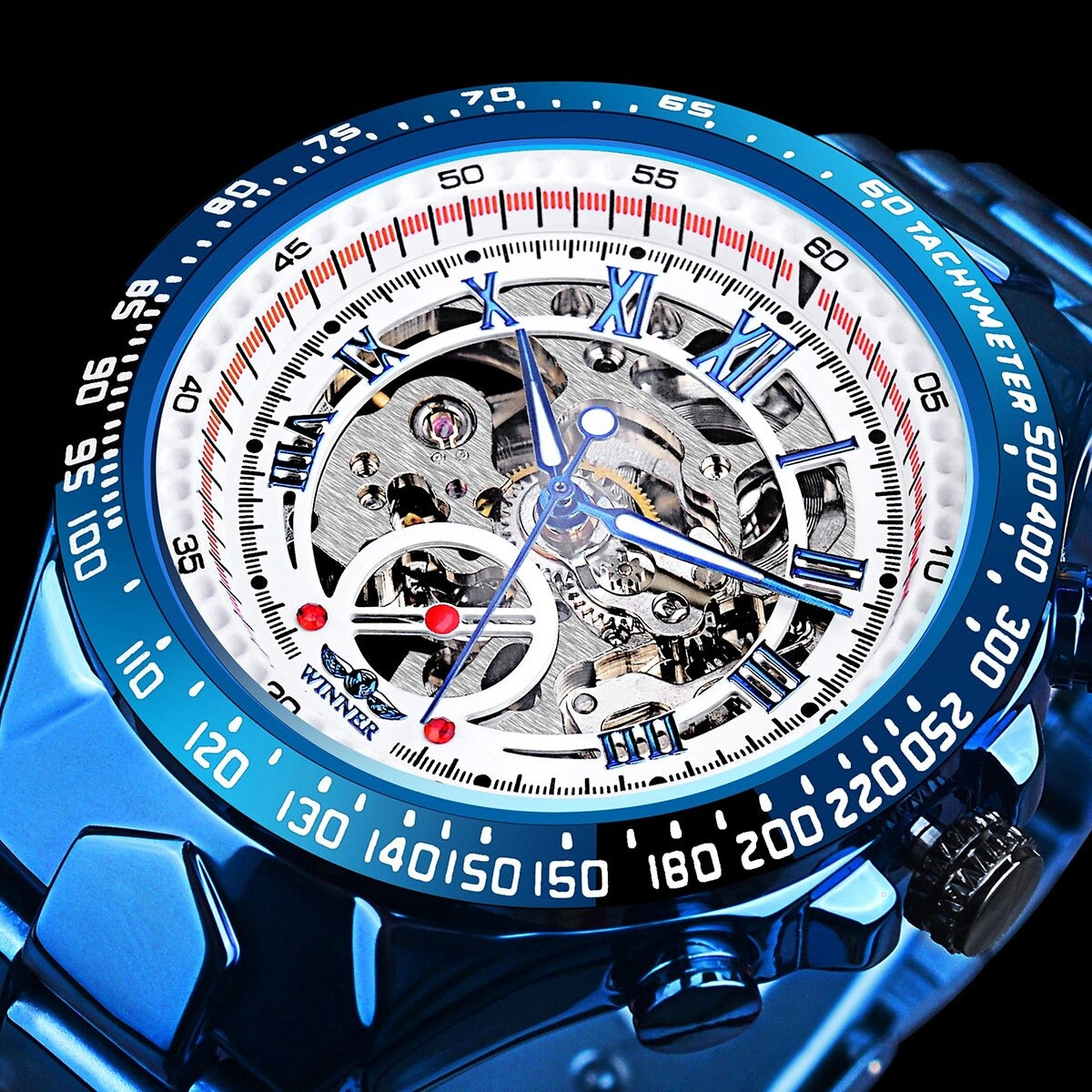 Edelstahl Automatik Armbanduhr "Orologi Blu no.421" - PITANI