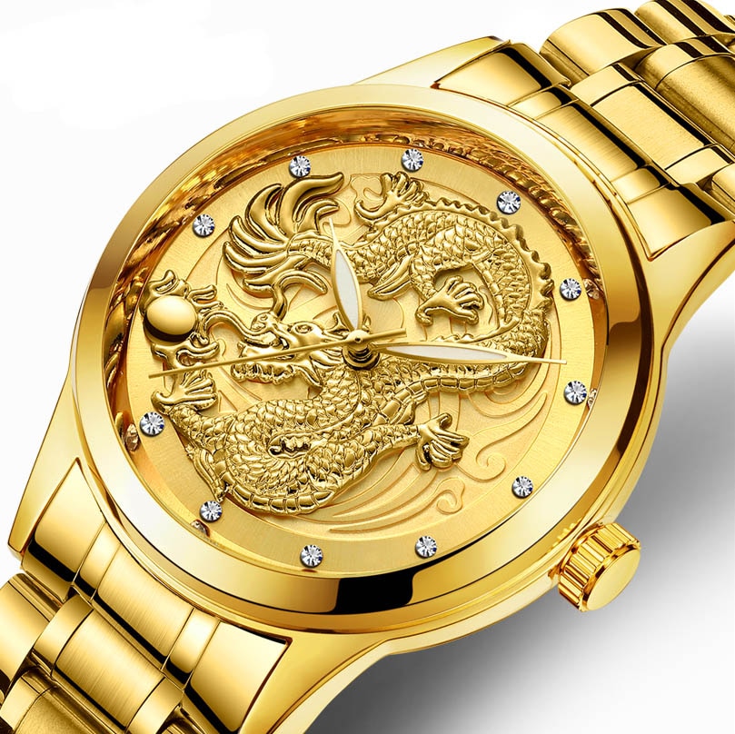 Drachenmotiv Edelstahl Armbanduhr "Orologio no.290" - PITANI