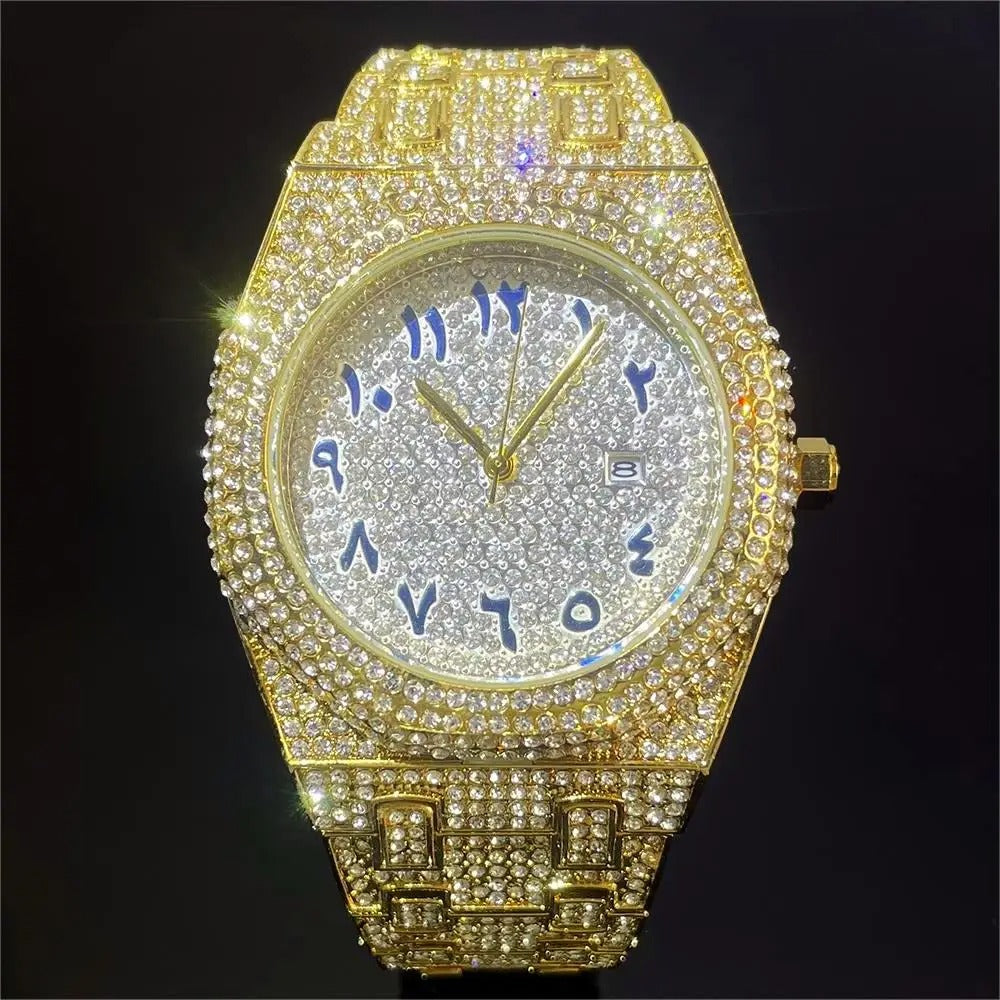 Edelstahl Glitzer Armbanduhr "Orologio Con Numeri Arabi no.4121" - PITANI