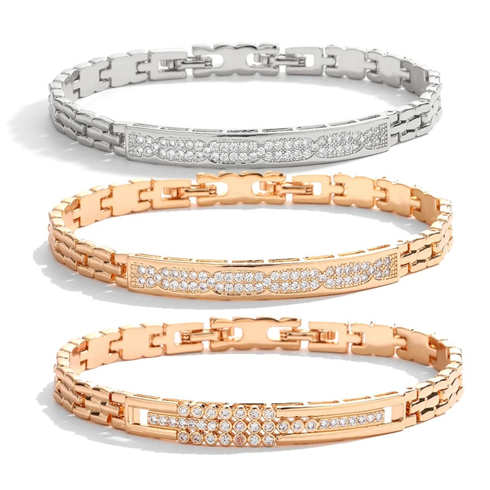 Edelstahl Glitzer Armband "Acciaio Al Titanio Placcato no.539" - PITANI