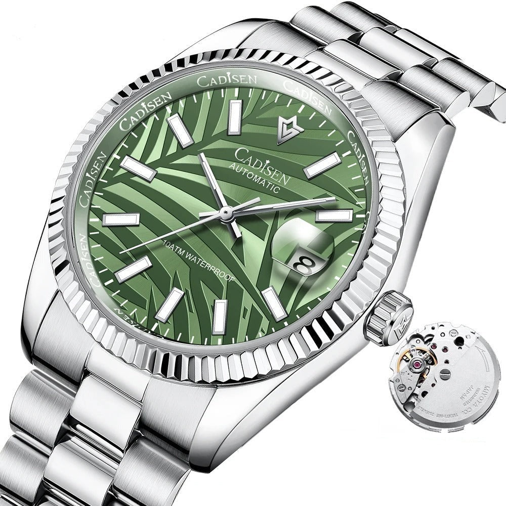 Edelstahl Automatik Armbanduhr "Foglia Di Palma no.418" - PITANI