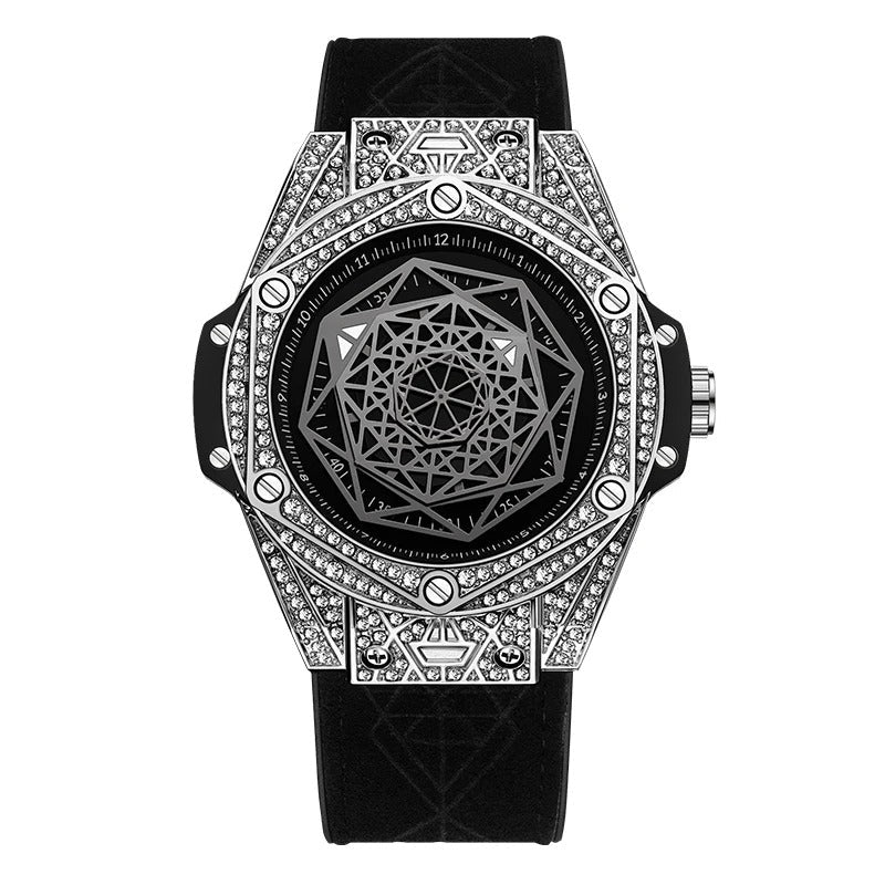 Außergewöhnliche Glitzer Armbanduhr "Quarzo Lusso Diamante no.260" - PITANI