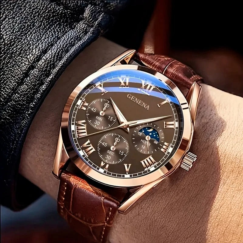 Leder Armbanduhr "Orologio Al Quarzo Casual no.4122" - PITANI