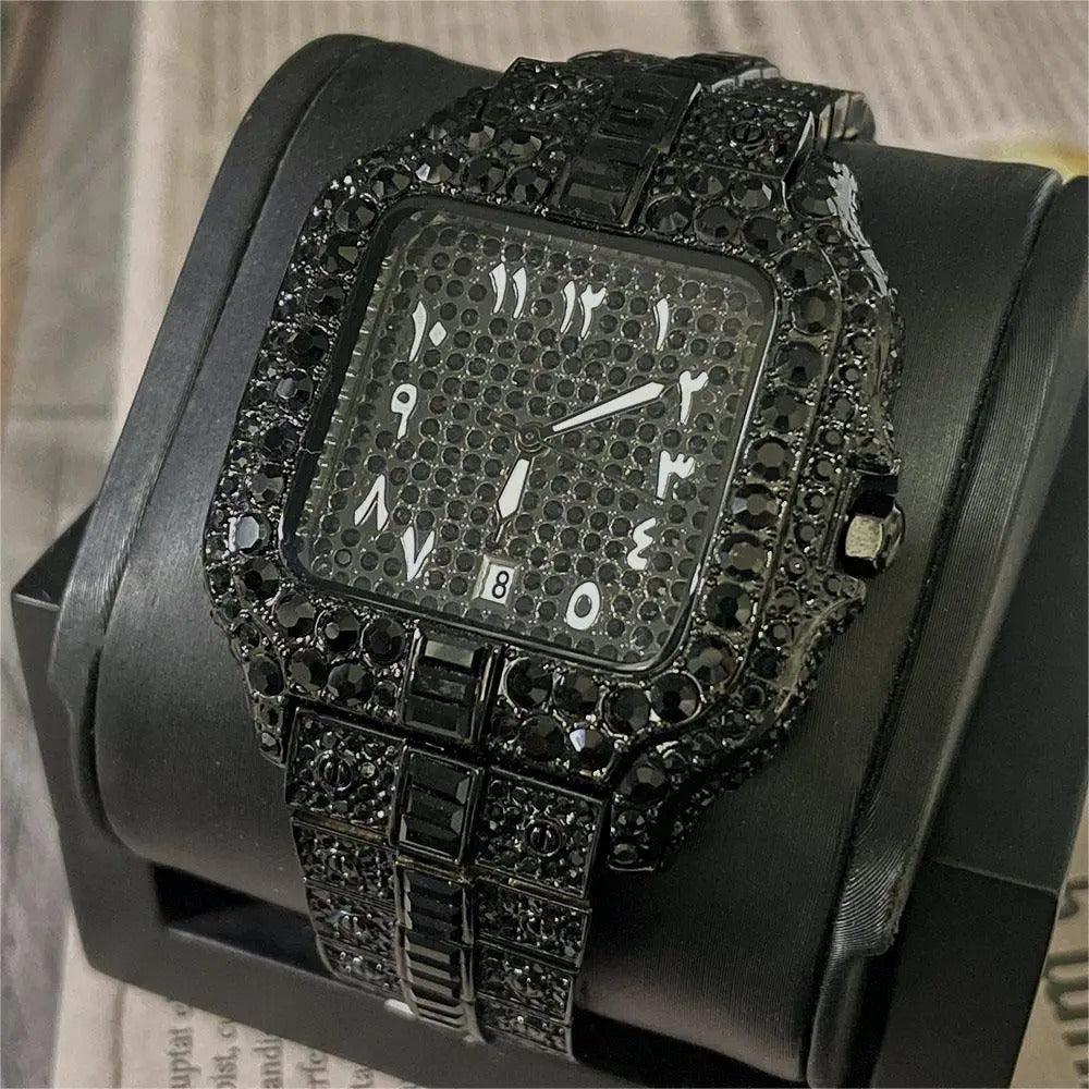 Edelstahl Automatik Armbanduhr "Diamante Ghiacciato no.417" - PITANI