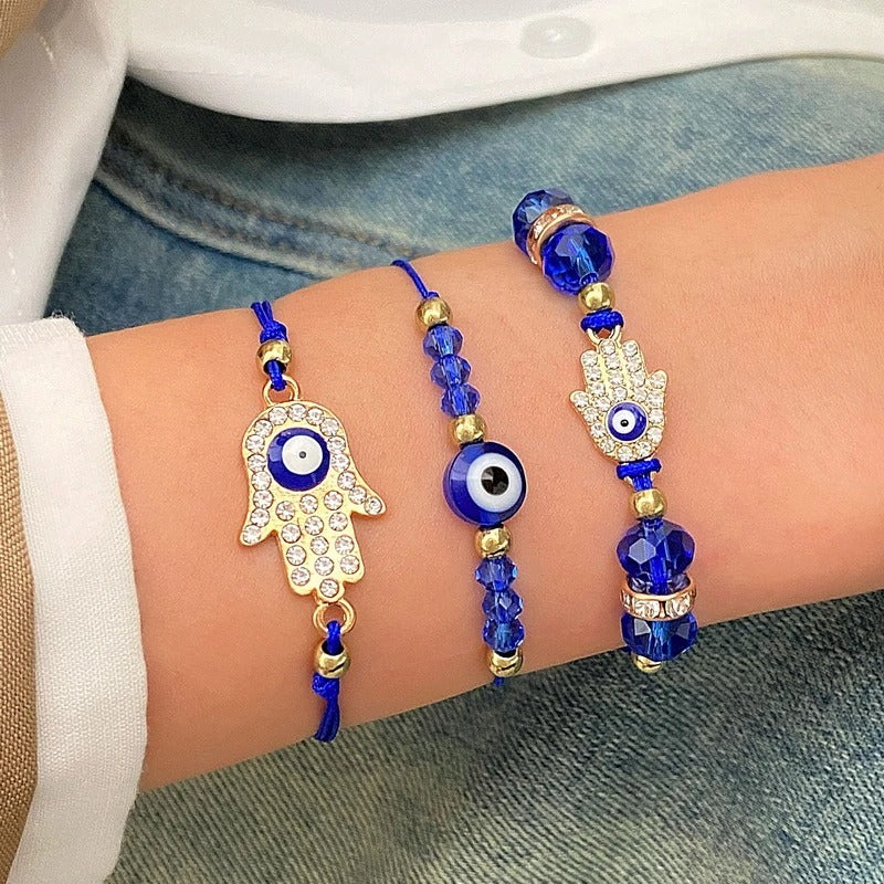 Stoff Augen Armband Set "Braccialetto Occhio no.547" - PITANI