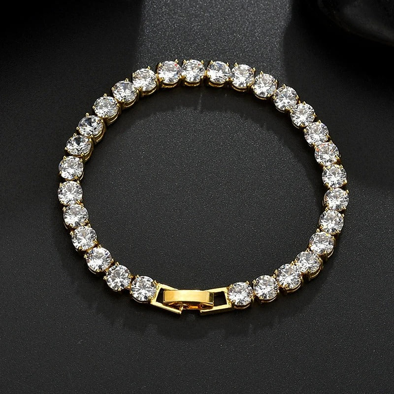 Edelstahl Glitzer Armband mit verschiedenen Zirconia "Minimalismo Incorpora Zircone no.5216" - PITANI