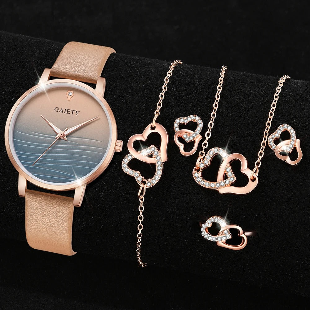 6-teiliges Uhren-Schmuckset „Bracciale Collana Orecchini No.6820“ - PITANI