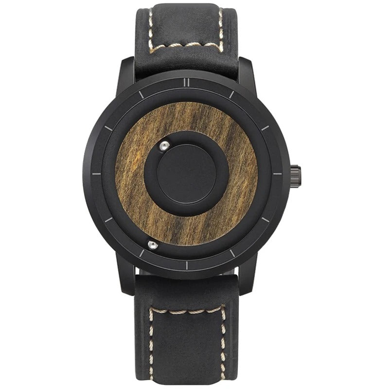 Außergewöhnliche Armbanduhr mit Holzziffernblatt "Orologio Con Trasmissione Magnetica no.449" - PITANI