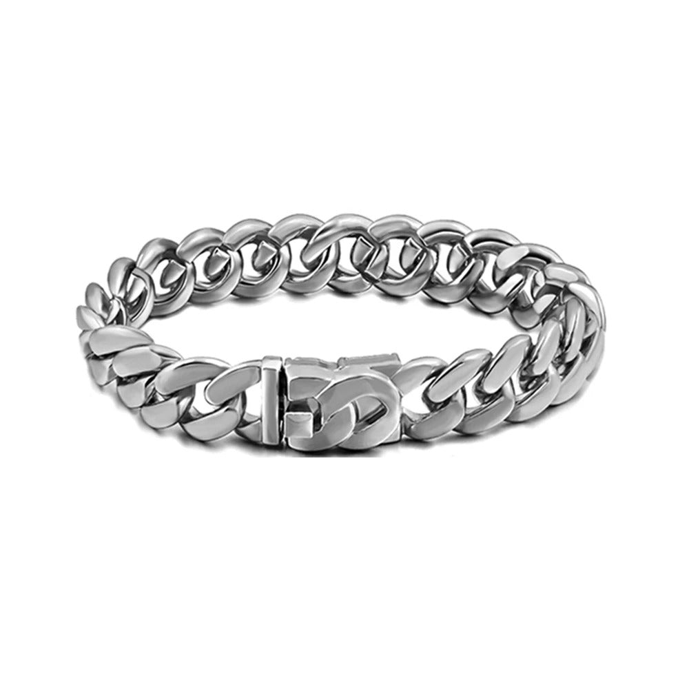 Edelstahl Glitzer Armband "Braccialeto nonloso massiccio no.515" - PITANI