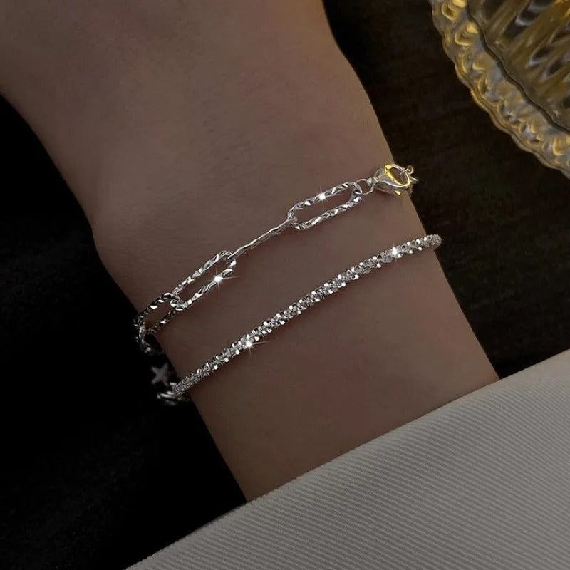 Edelstahl Glitzer Armband "Placcato di alta qualità no.516" - PITANI