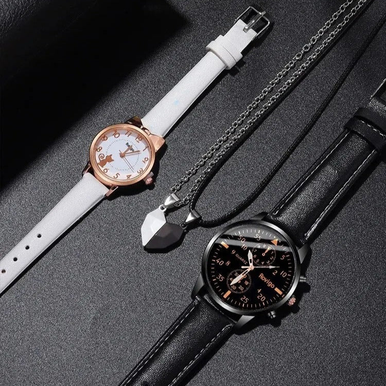 4-teiliges Partner Uhren-Schmuckset „Set Di Collana Combinata No.6796“ - PITANI