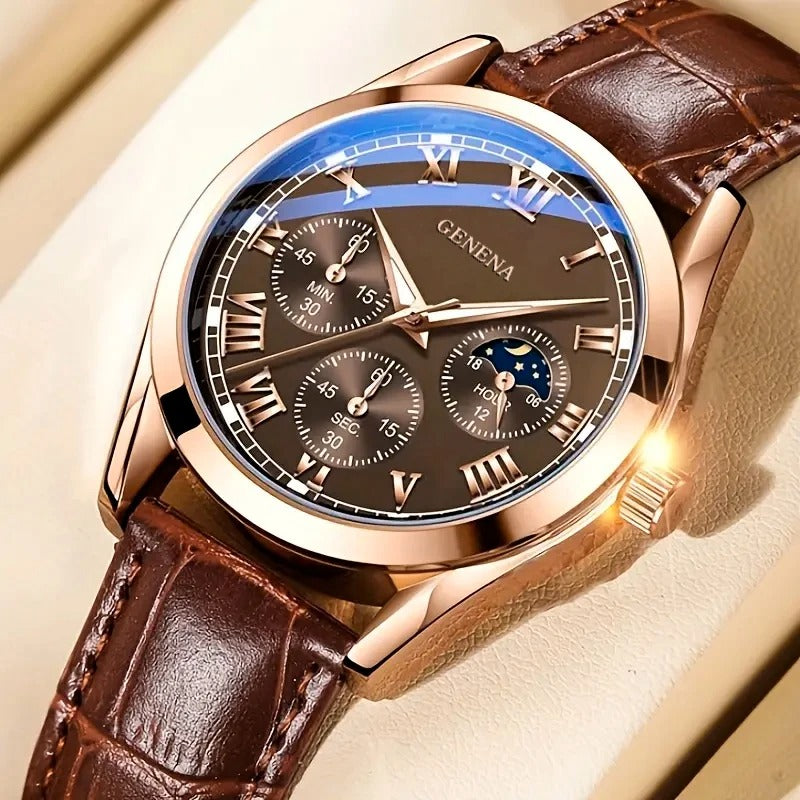 Leder Armbanduhr "Orologio Al Quarzo Casual no.4122" - PITANI