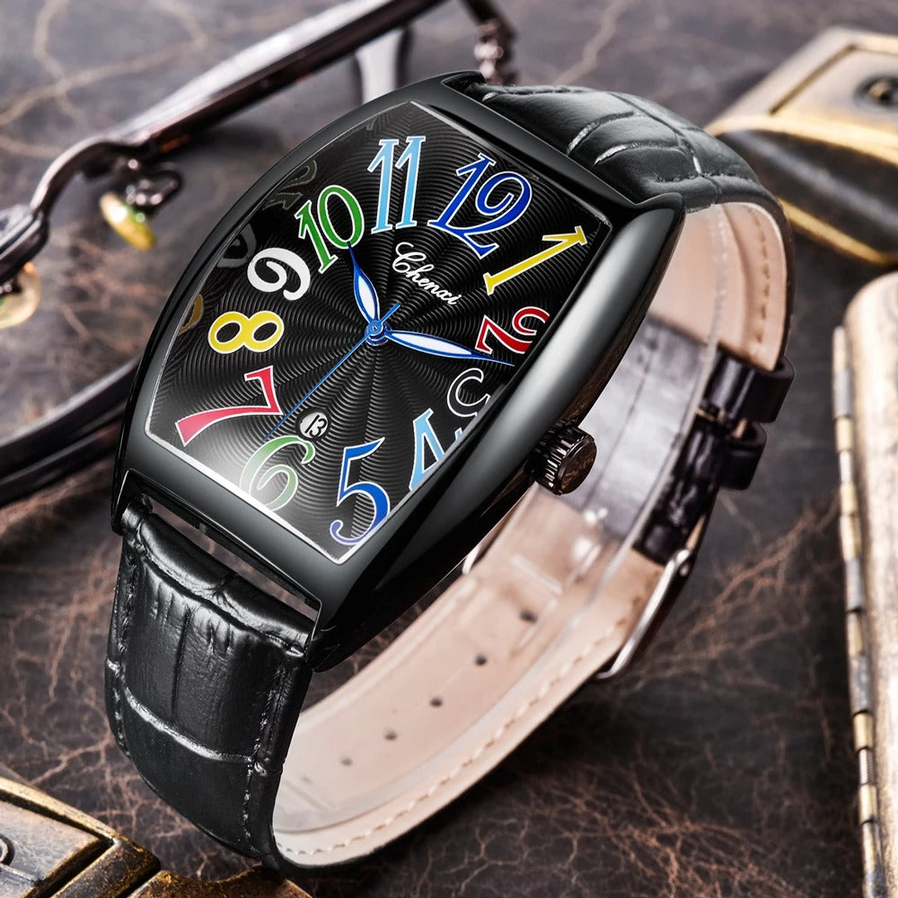 Leder Armbanduhr "Data Di Affari no.822" - PITANI