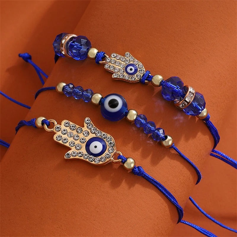 Stoff Augen Armband Set "Braccialetto Occhio no.547" - PITANI