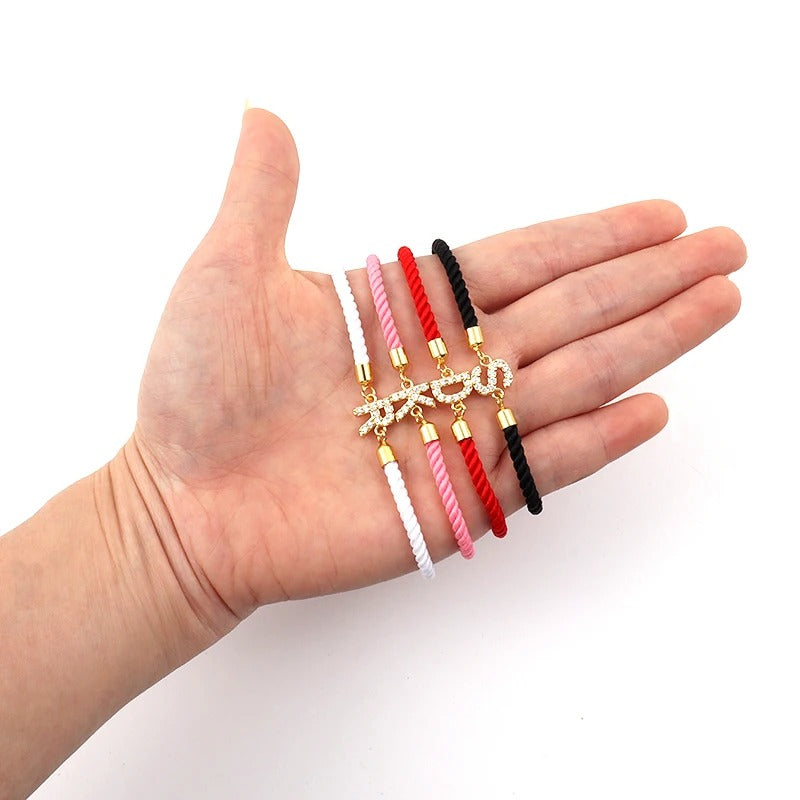 Stoff Buchstaben Armband "Lettera iniziale no.304" - PITANI