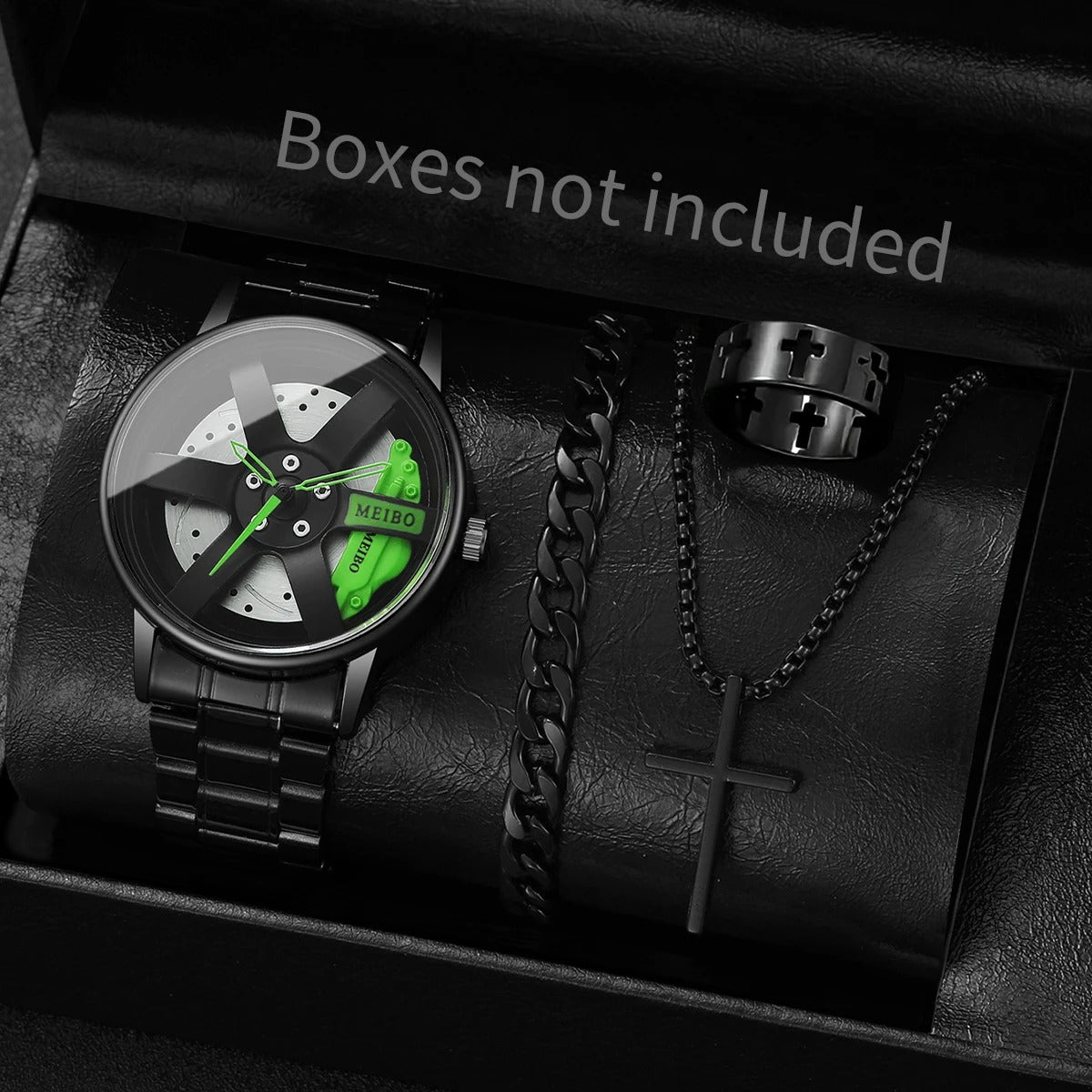 4-teiliges Felgenuhr Geschenkset „Orologio di grande belle mare No.6813“ - PITANI