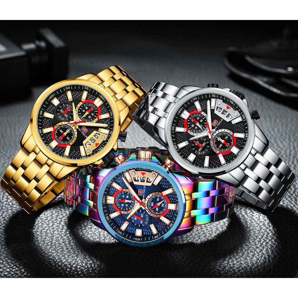 Regenbogen Edelstahl Armbanduhr "Colore Arcobaleno no.384" - PITANI