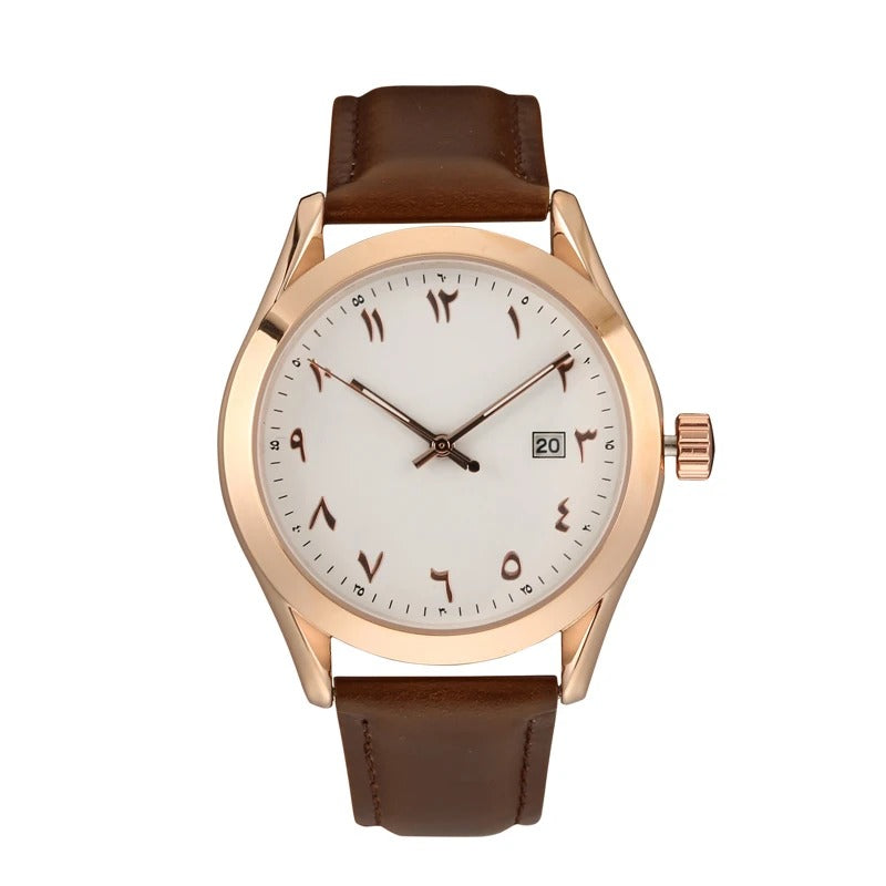 Leder Armbanduhr mit arabischen Zahlen "Numeri Orologi Uomo no.3187" - PITANI