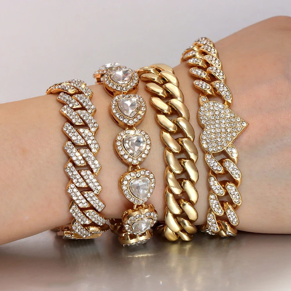 Edelstahl Glitzer Armband "Braccialeto nonloso massiccio no.515" - PITANI