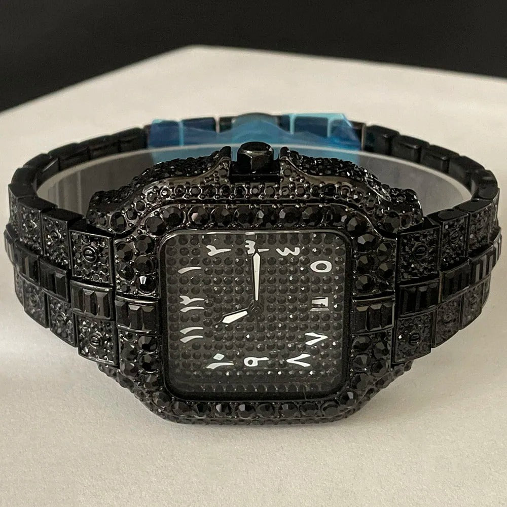 Edelstahl Automatik Armbanduhr "Diamante Ghiacciato no.417" - PITANI