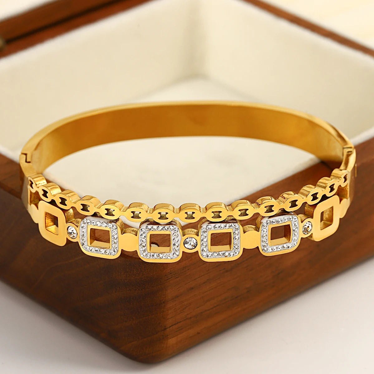 Edelstahl Armband "Cristallo Quadrato no.543" - PITANI