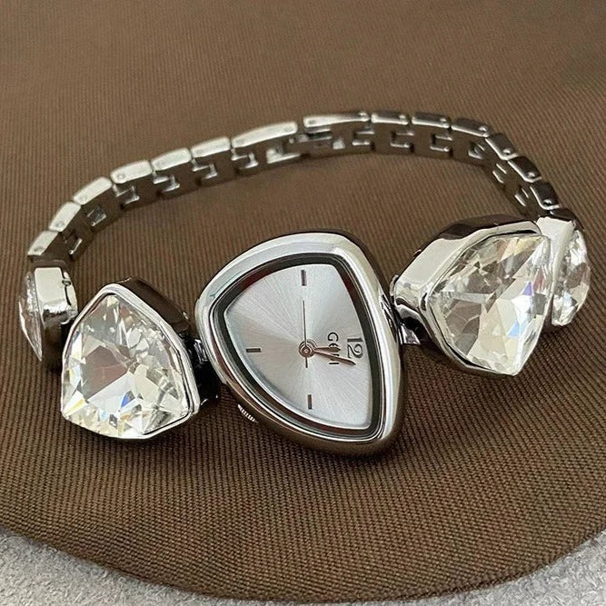 Edelstahl Glitzer Armbanduhr "Orologio Con Bracciale E Diamanti no.157" - PITANI