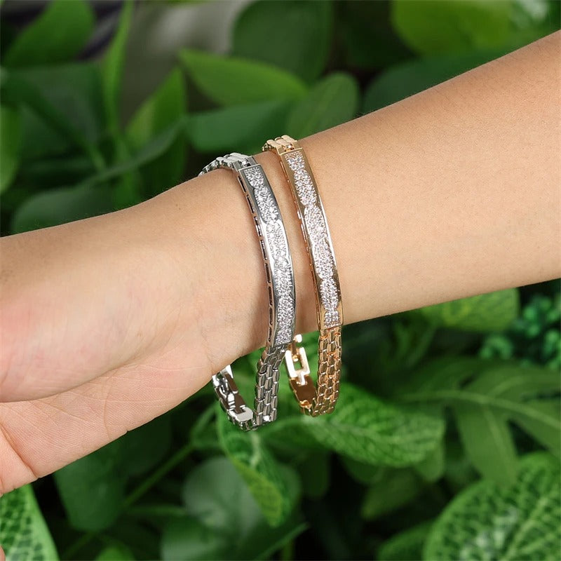 Edelstahl Glitzer Armband "Acciaio Al Titanio Placcato no.539" - PITANI