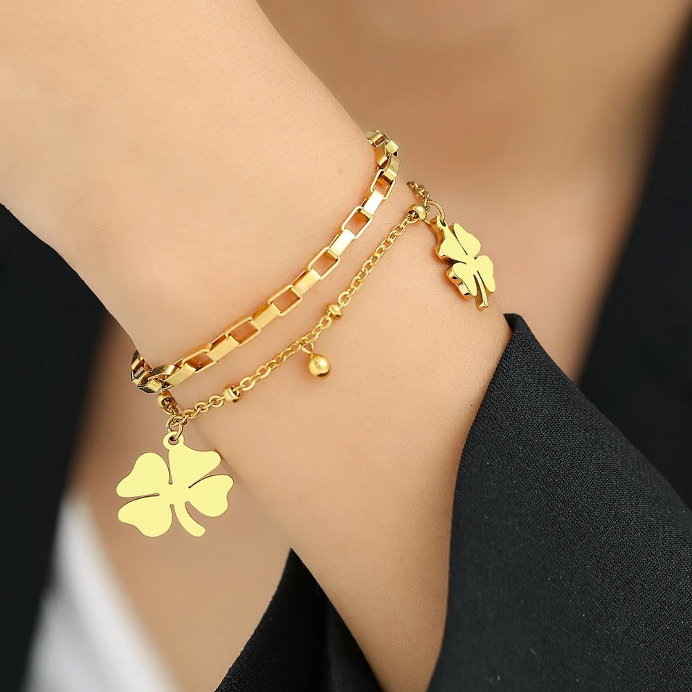 Edelstahl Armband "Ciondolo trifogli no.514" - PITANI