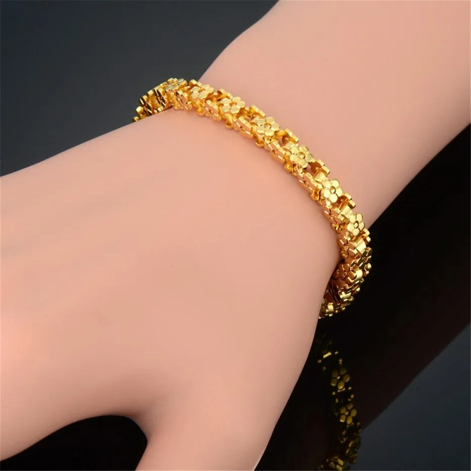 Edelstahl Glitzer Armband "Forma di fiore in acciaio no.516" - PITANI