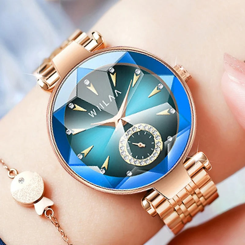Edelstahl Armbanduhr "Orologio Da Donna Con Strass no.3121" - PITANI