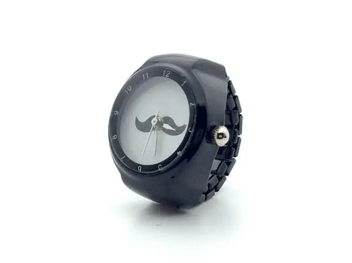 Schnurrbart Optik Ring/Fingeruhr "Orologio Ad Anello Con Barba no.410" - PITANI