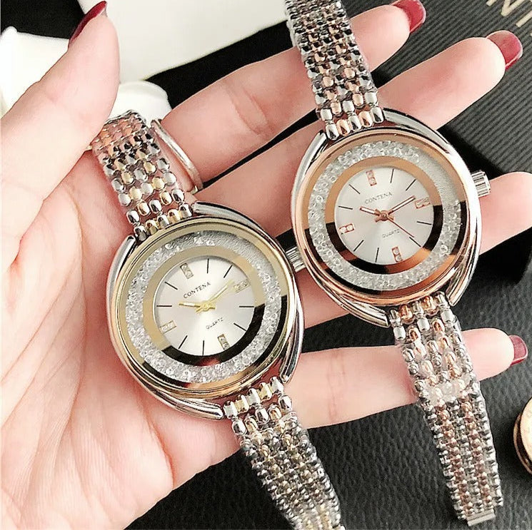 Edelstahl Glitzer Armbanduhr "Orologi Di Cristallo Di Mare belle no.155" - PITANI