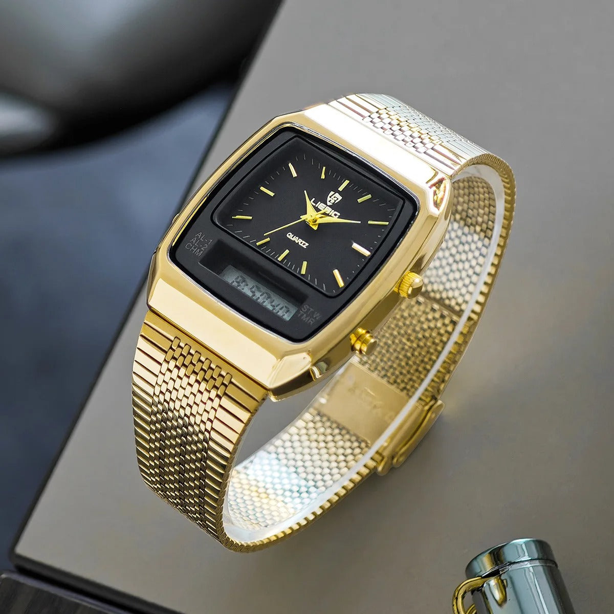 Armbanduhr mit analoger und digitaler Displayanzeige "Doppio Display Di Lusso no.3144" - PITANI