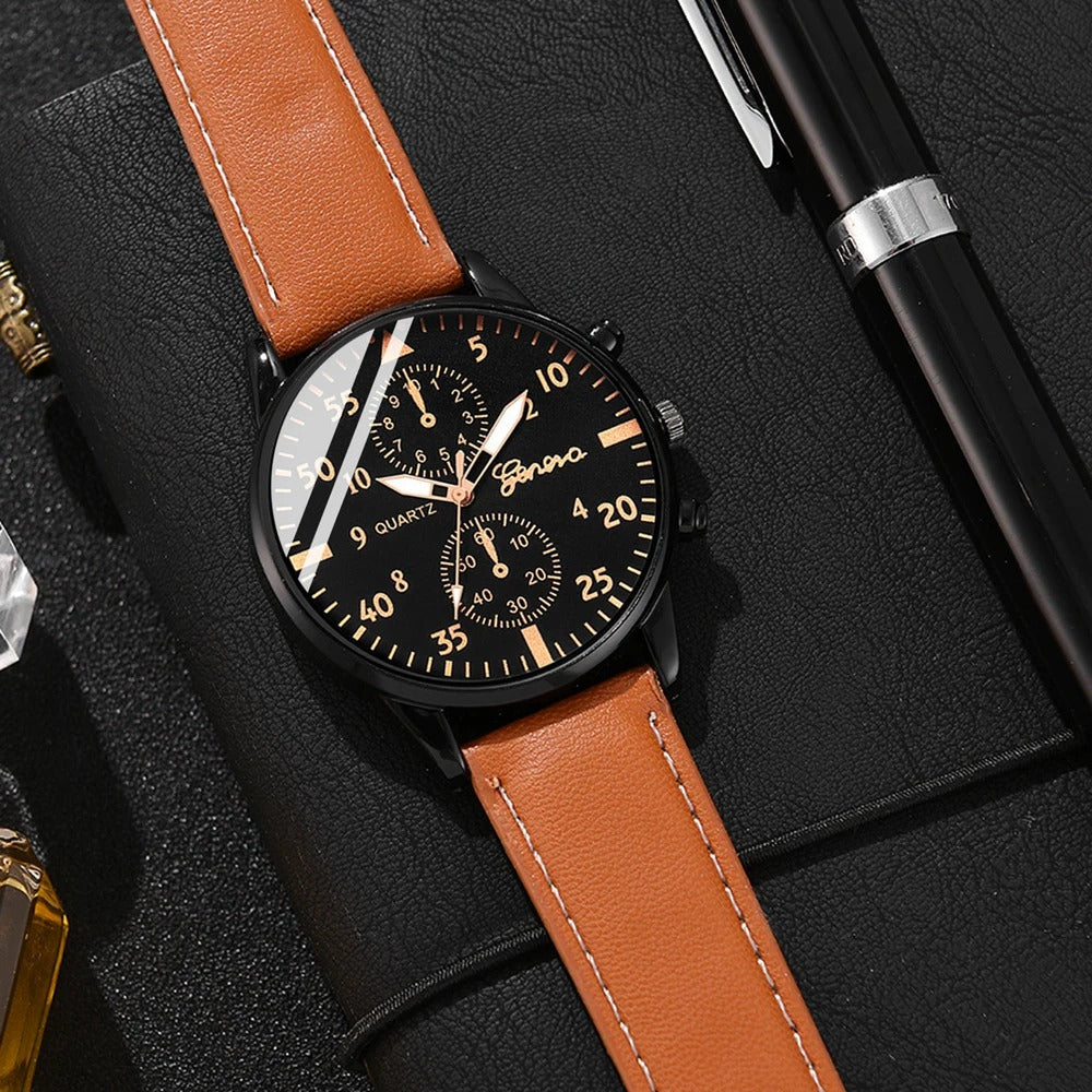 5-teiliges Uhren-Schmuckset „Set Relogio Masculino No.6819“ - PITANI