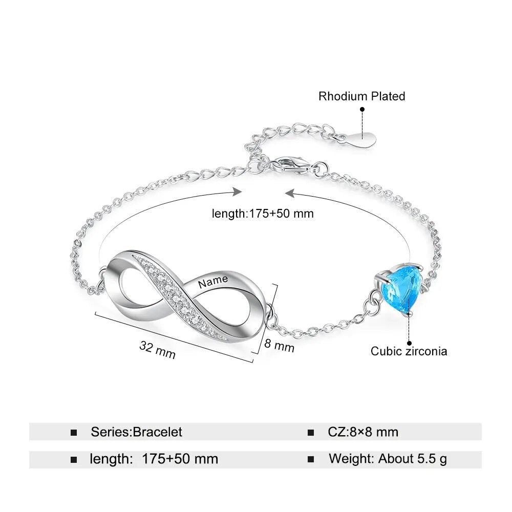 Personalisiertes Edelstahl Armband "Bracciale Infinito no.180" - PITANI