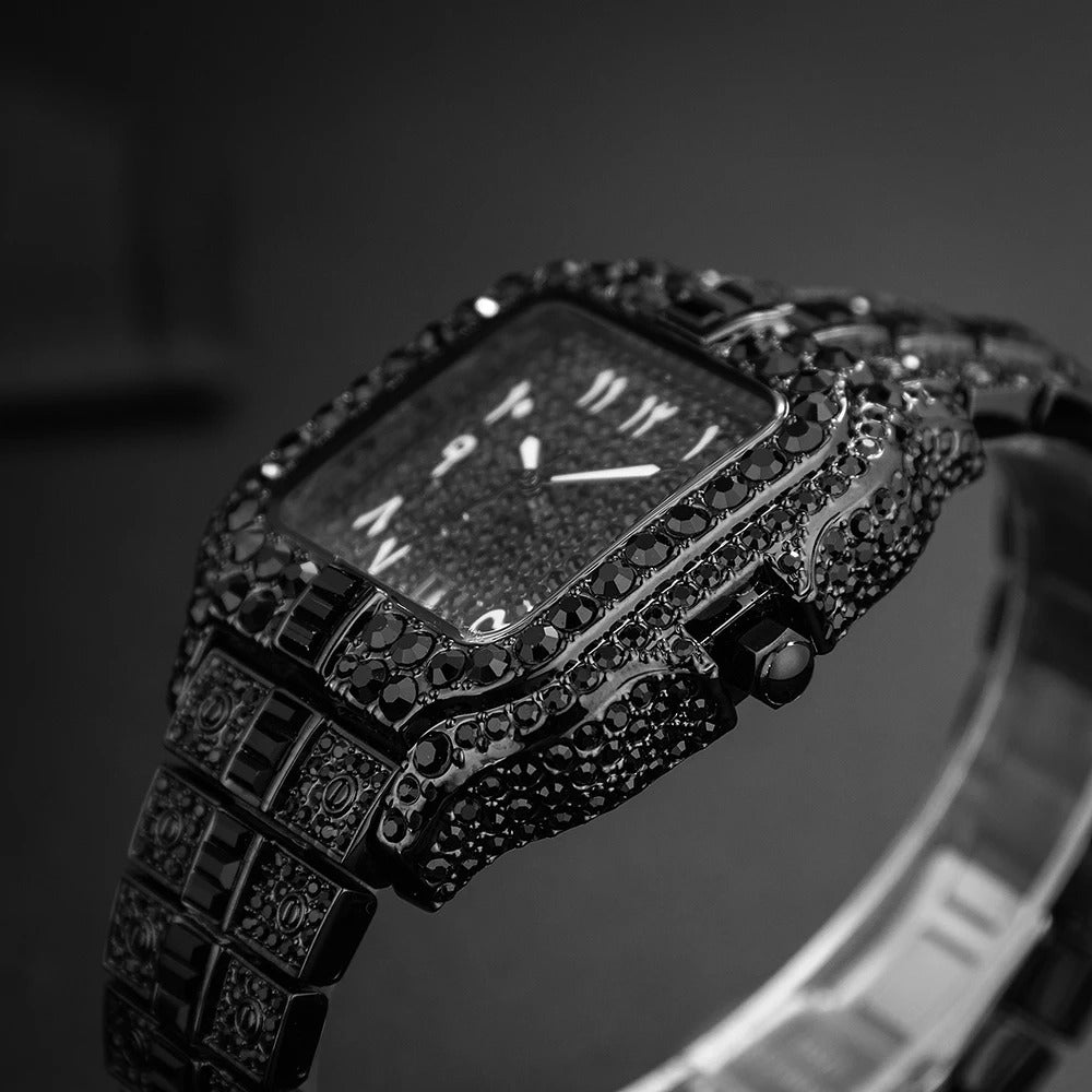 Edelstahl Automatik Armbanduhr "Diamante Ghiacciato no.417" - PITANI