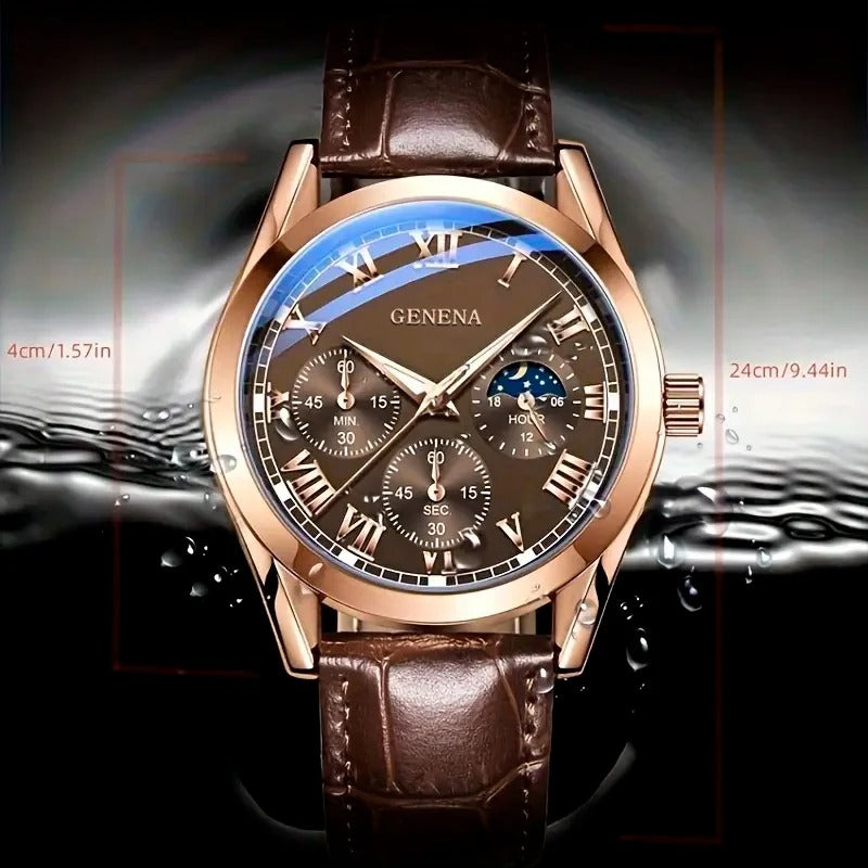 Leder Armbanduhr "Orologio Al Quarzo Casual no.4122" - PITANI