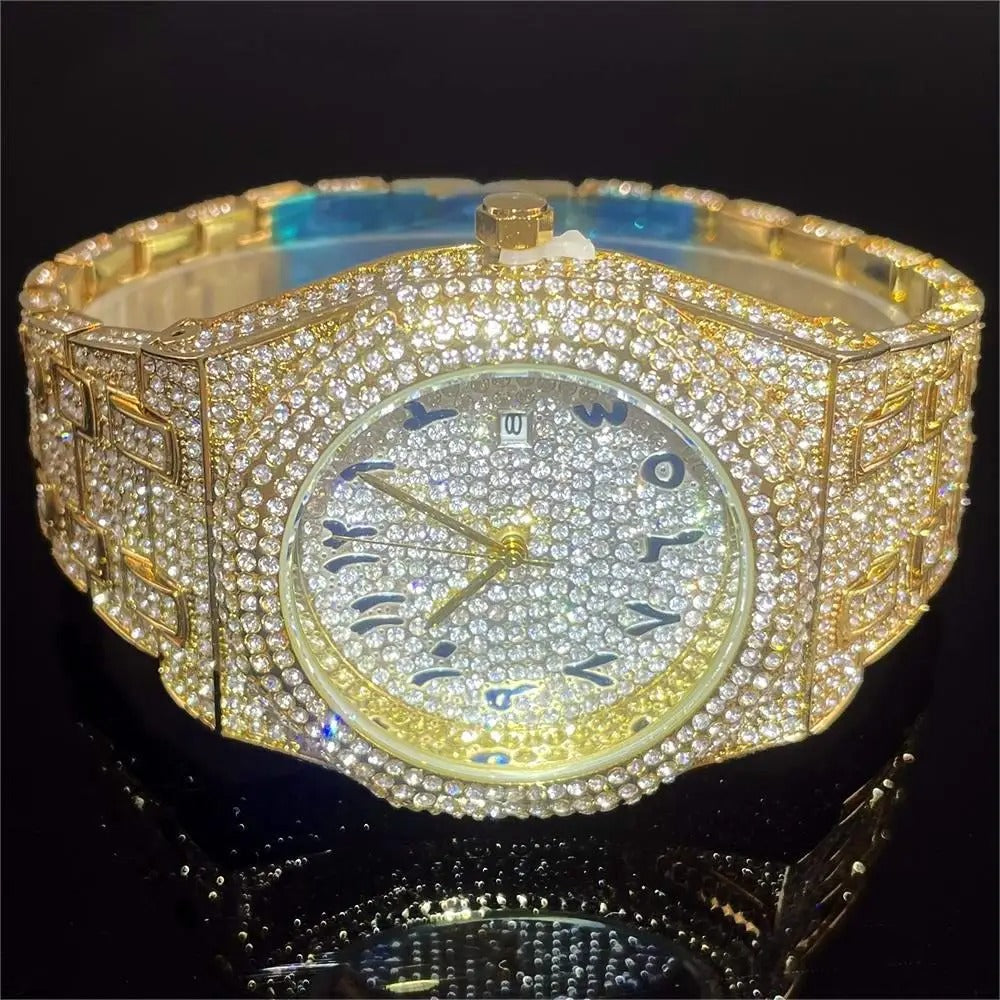 Edelstahl Glitzer Armbanduhr "Orologio Con Numeri Arabi no.4121" - PITANI