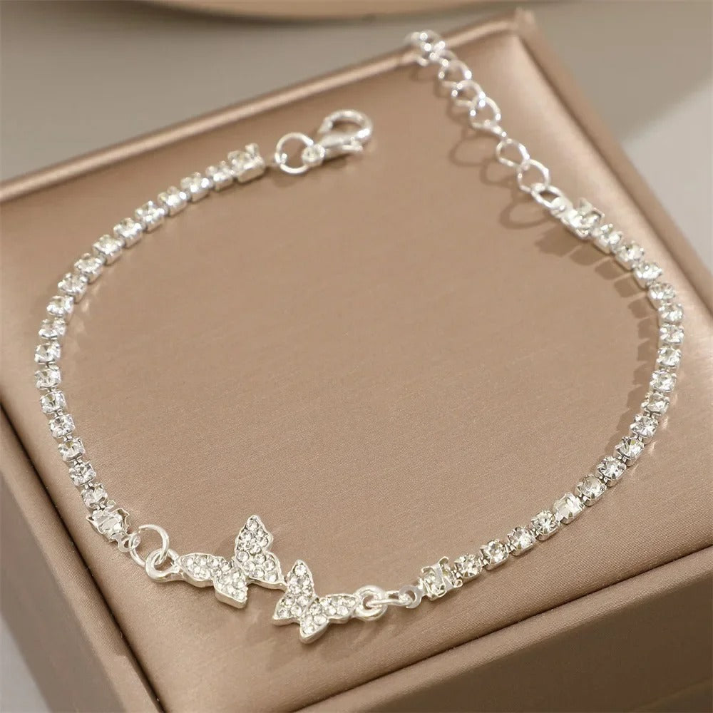 Edelstahl Armband mit Schmetterling Motiv "Strass di Cristallo no.5222" - PITANI