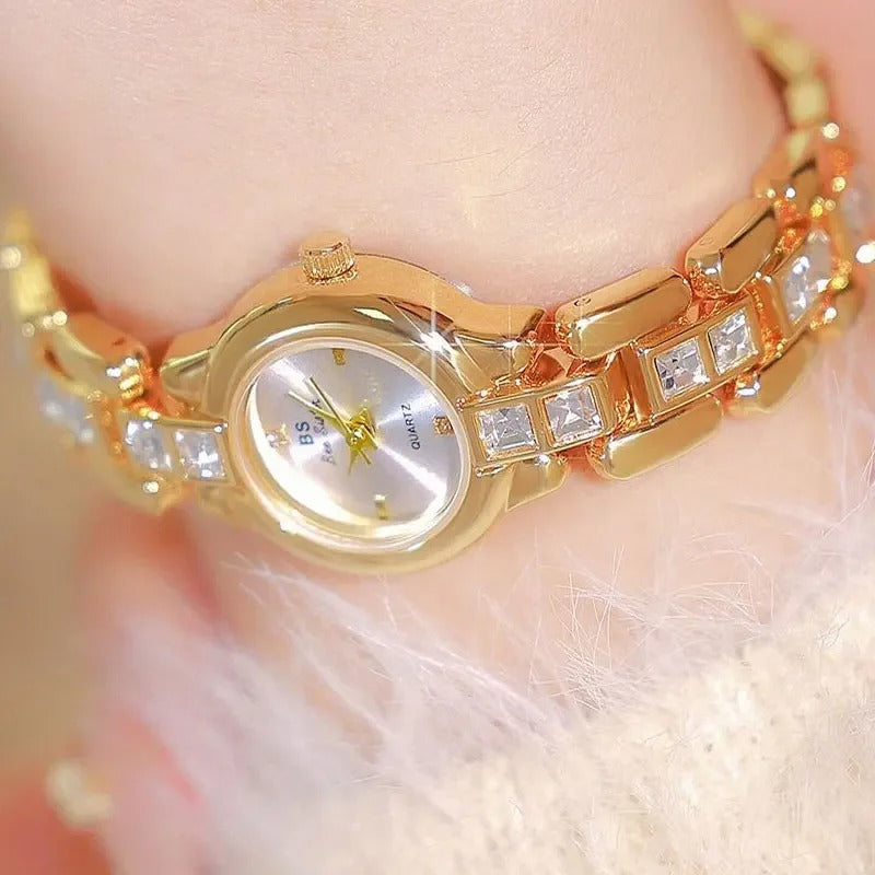 Schlicht glitzernde Edelstahl Armbanduhr "Gioiello Diamante Quadrato no.3161" - PITANI
