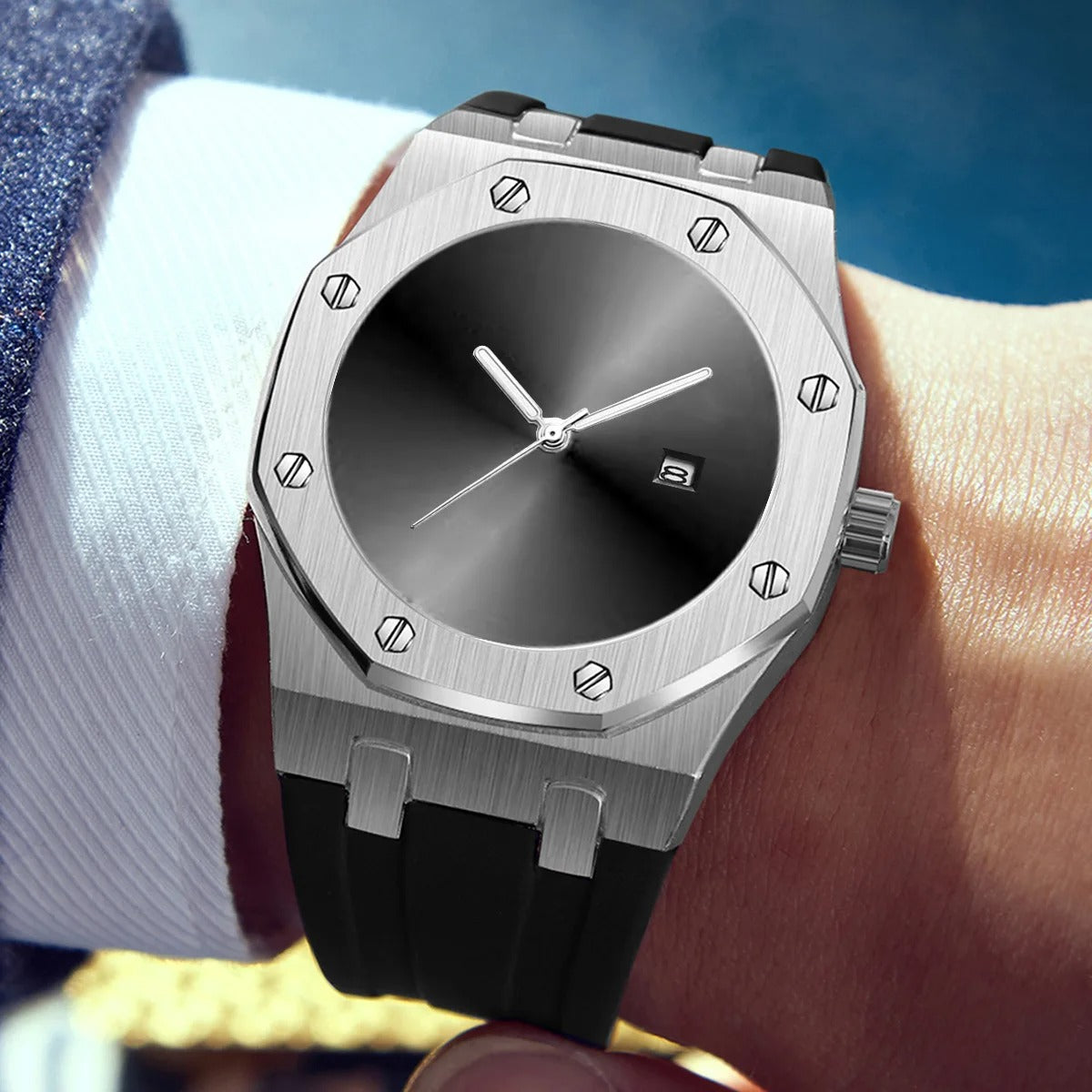 Edelstahl Armbanduhr "Orologio Sportivo Con Cinturino In Gomma no.441" - PITANI