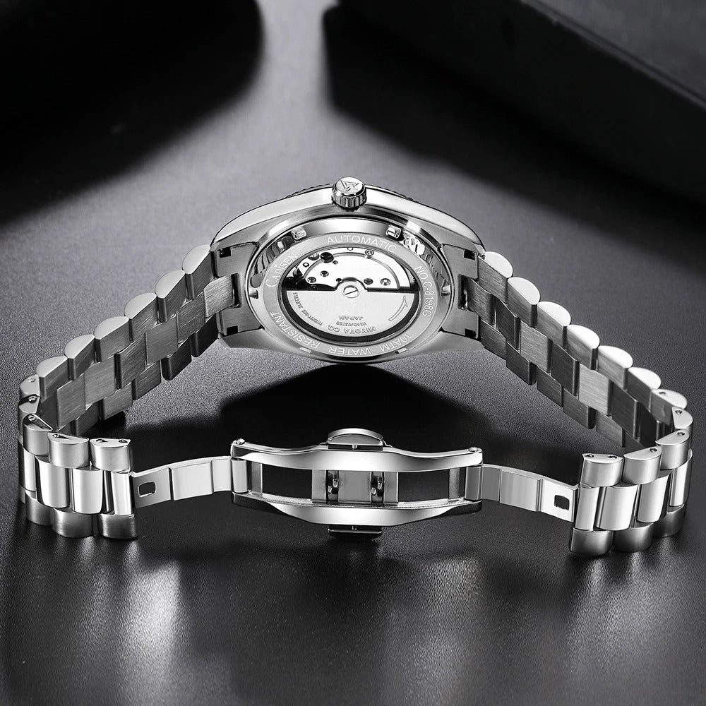 Edelstahl Automatik Armbanduhr "Foglia Di Palma no.418" - PITANI