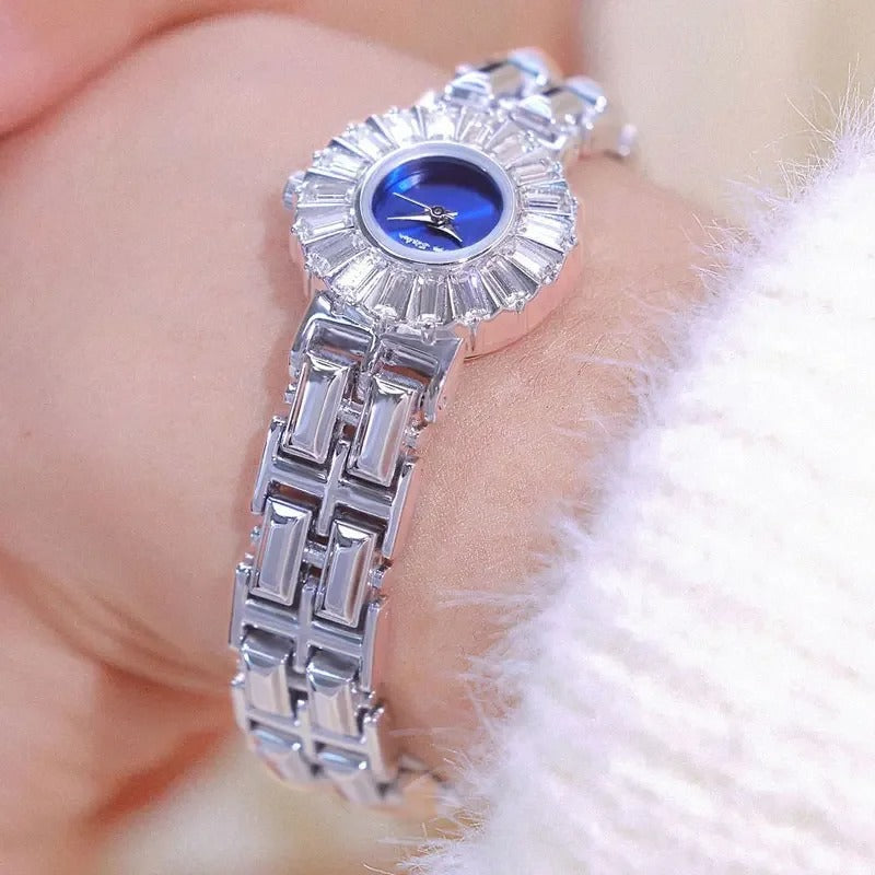 Edelstahl Armbanduhr mit Kristalloptik Lünette "Quarzo Classico Impermeabile no.3172" - PITANI