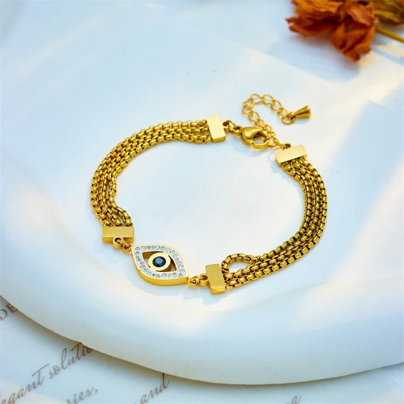 Edelstahl Augen Armband "Ciondolo Occhi Retrò no.523" - PITANI