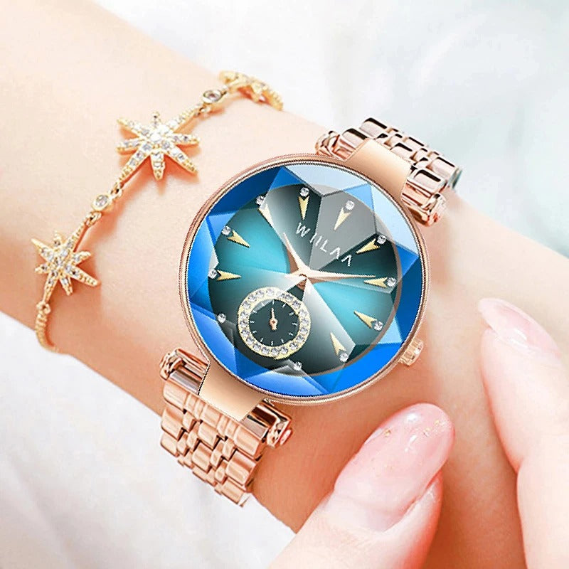 Edelstahl Armbanduhr "Orologio Da Donna Con Strass no.3121" - PITANI