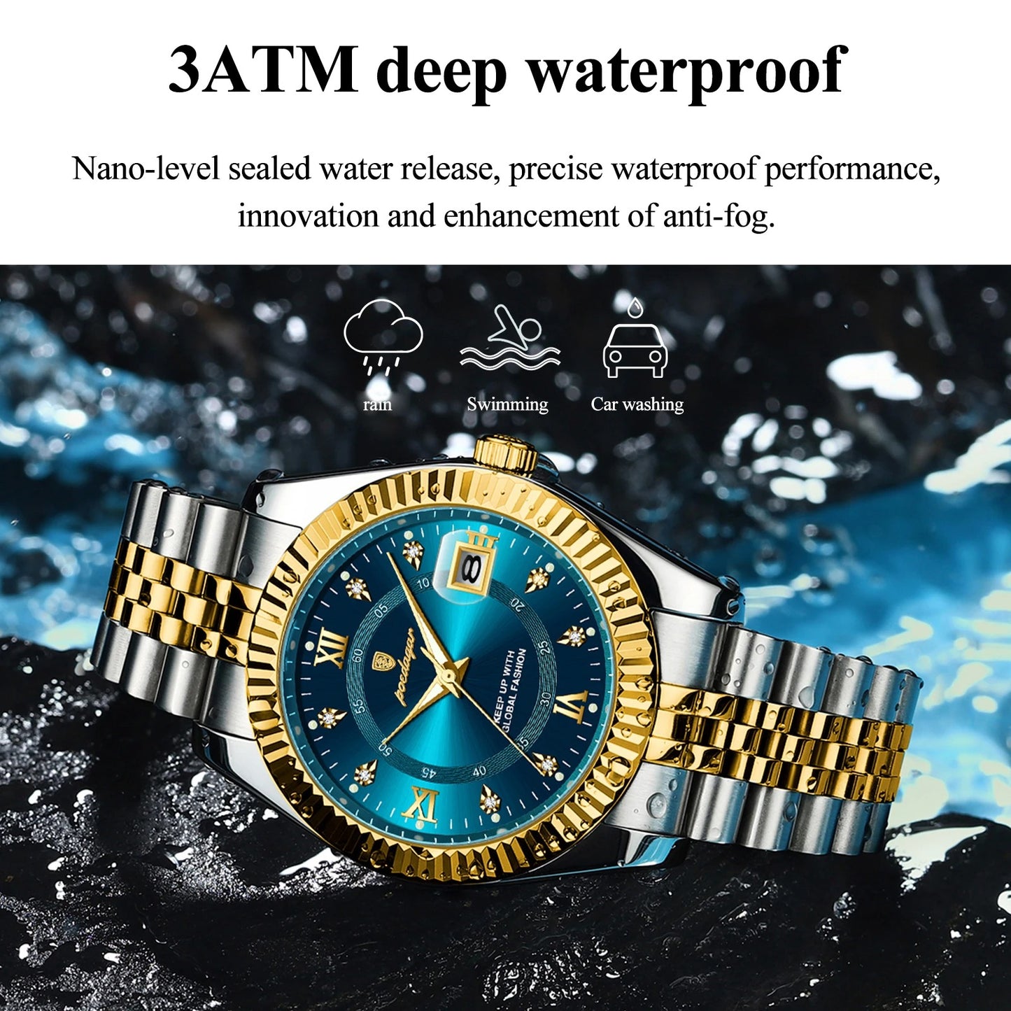 Edelstahl Armbanduhr "Orologio Da Uomo Con Data Luminosa no.424" - PITANI