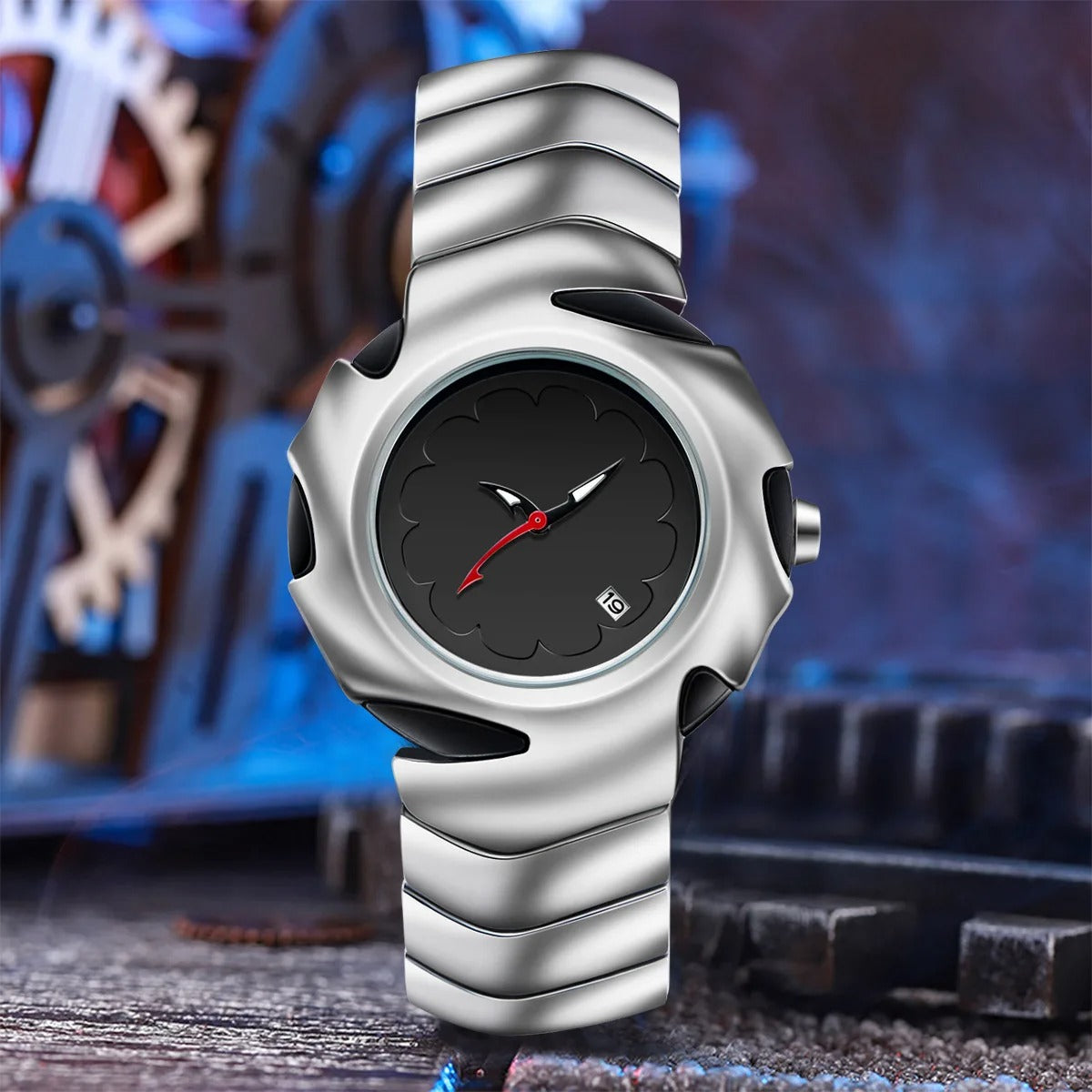 Edelstahl Sägenoptik Armbanduhr "Orologio Orologio Impermeabile no.420" - PITANI