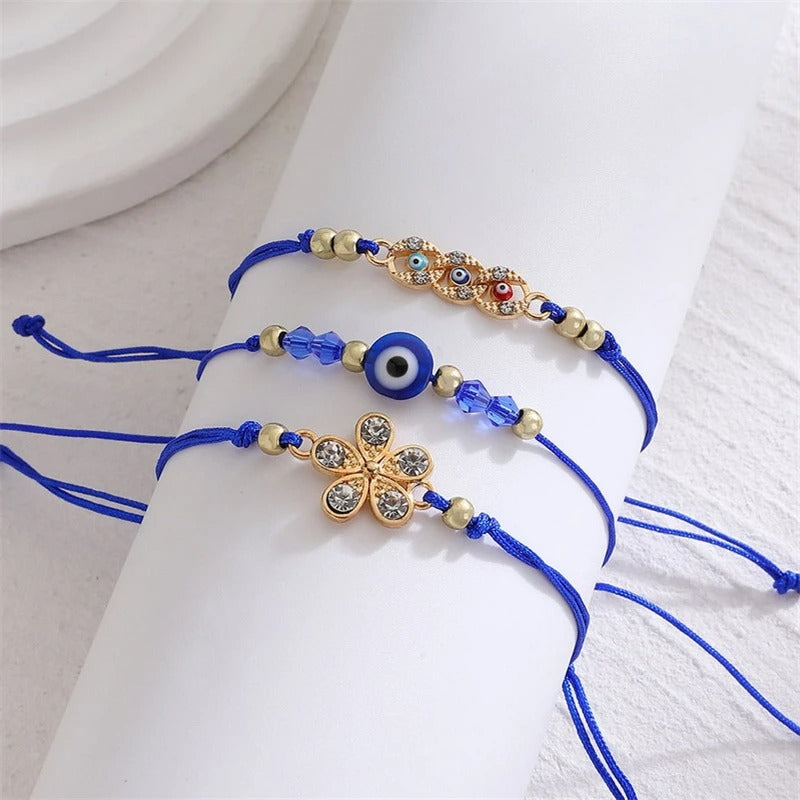 Stoff Augen Armband Set "Braccialetto Occhio no.547" - PITANI