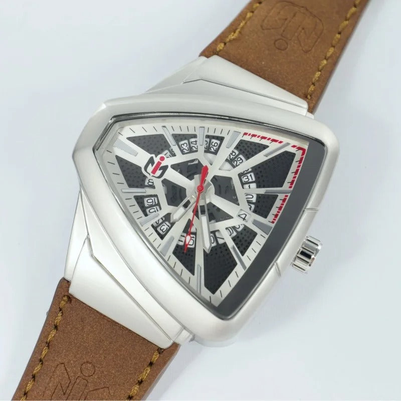 Leder Armbanduhr "Forma di Triangolare no.850" - PITANI